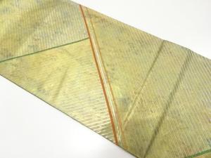 コシノヒロコ　引箔　斜め縞模様織り出し　袋帯